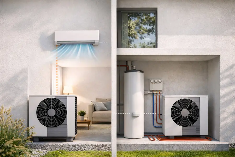 Pompe à chaleur air-air ou air-eau : quelles différences ?