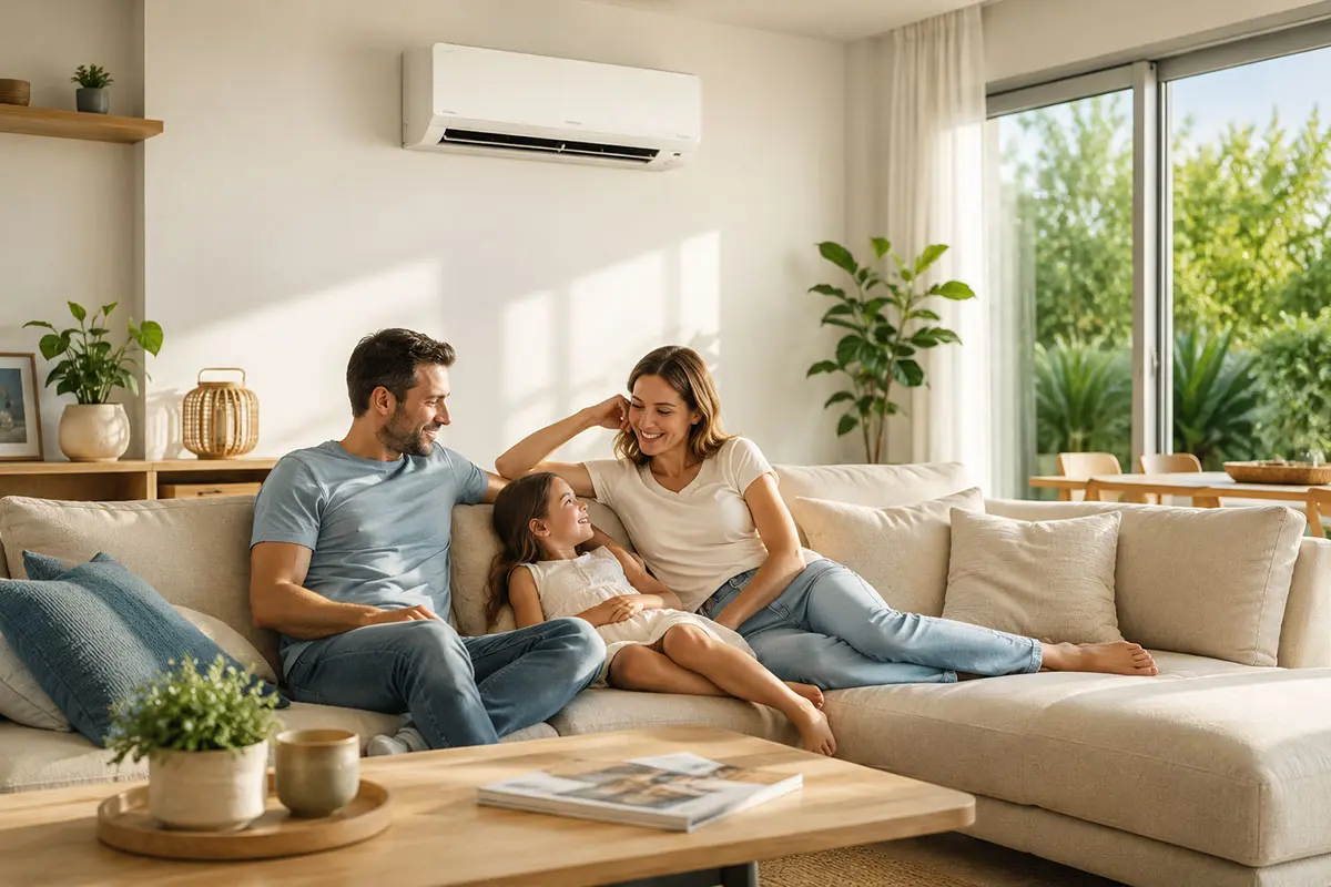 Technicien Altera Energy posant une climatisation murale