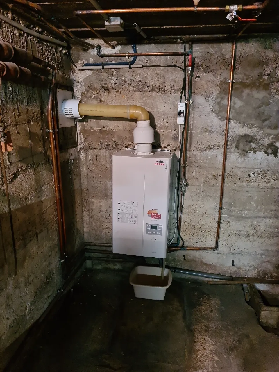 Avant les travaux, Remplacement d'une chaudière gaz par une pompe à chaleur air/eau